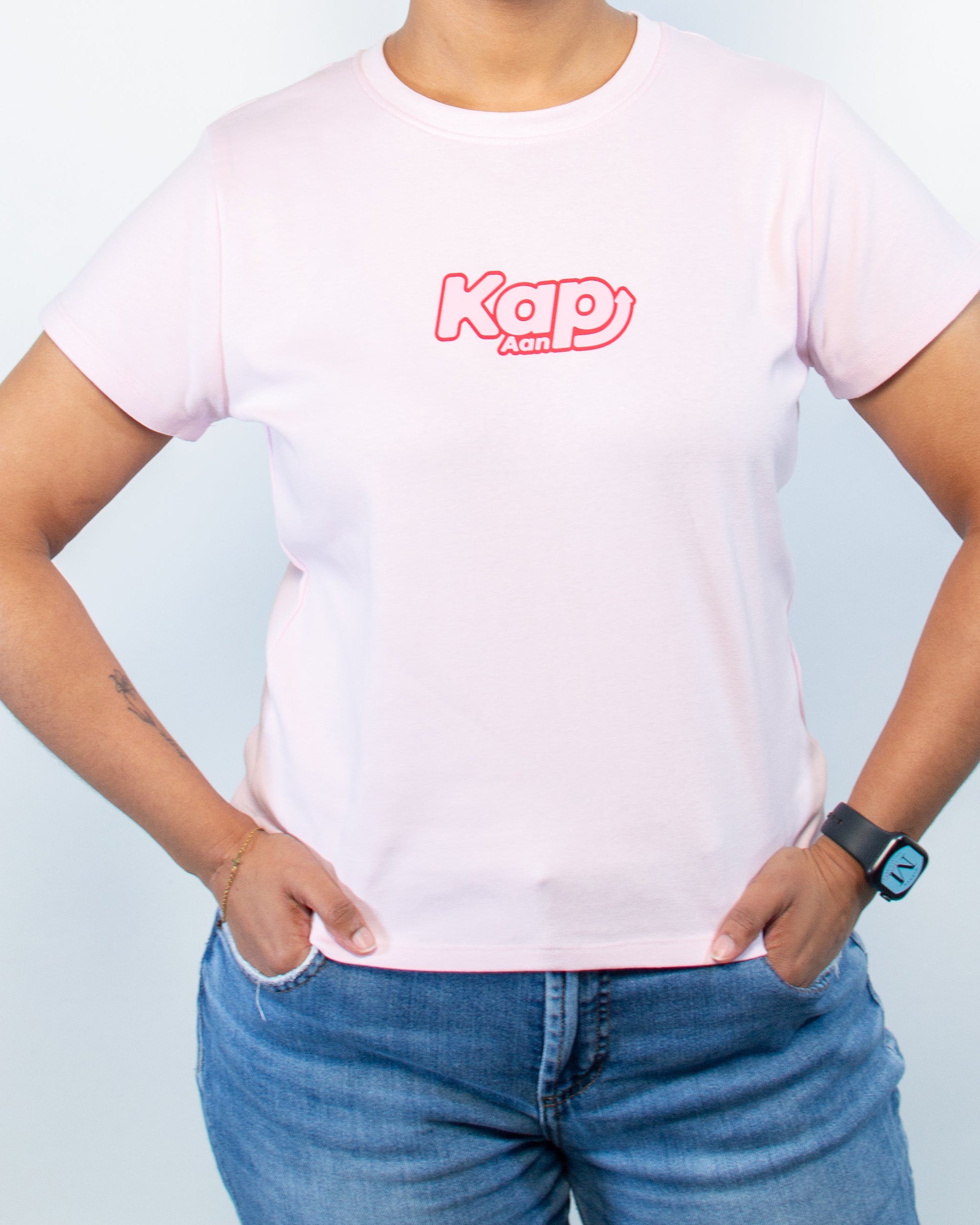 Kap Aan T-shirt - Baby Pink
