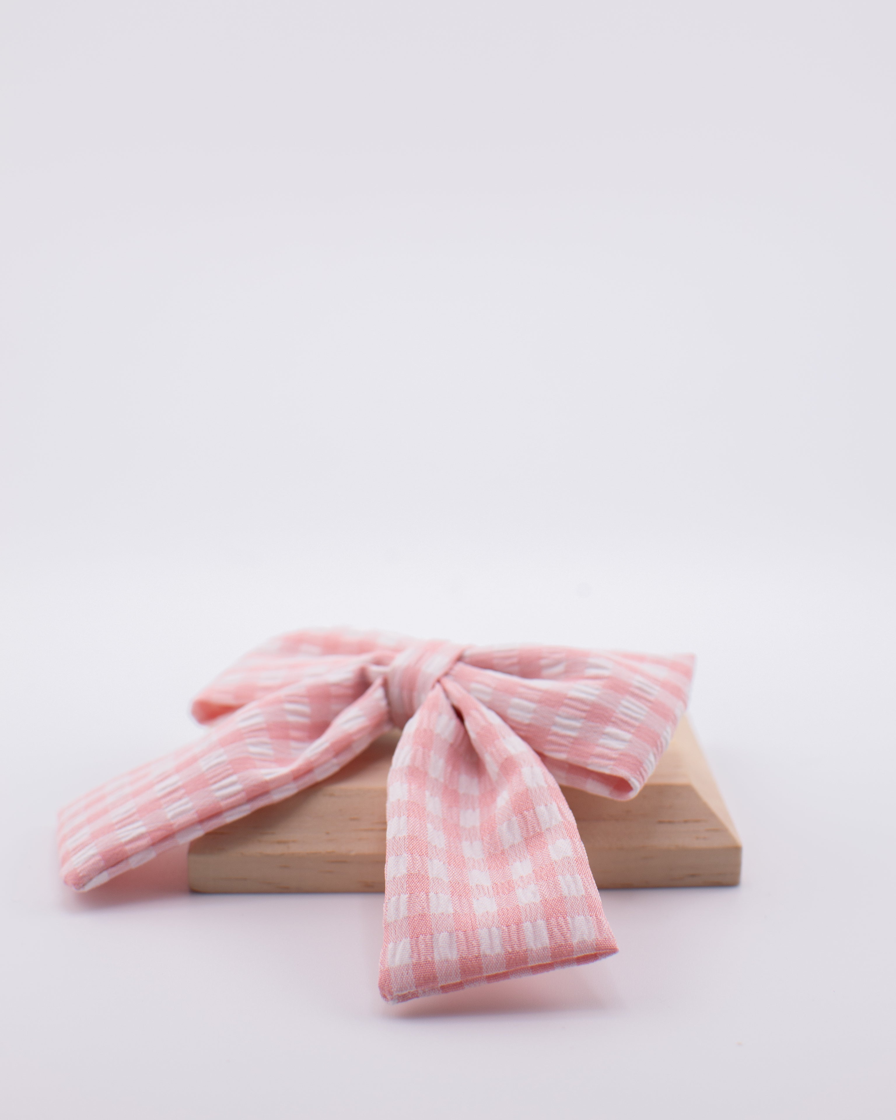 Mini Candy Plaid Pink Hair Bow