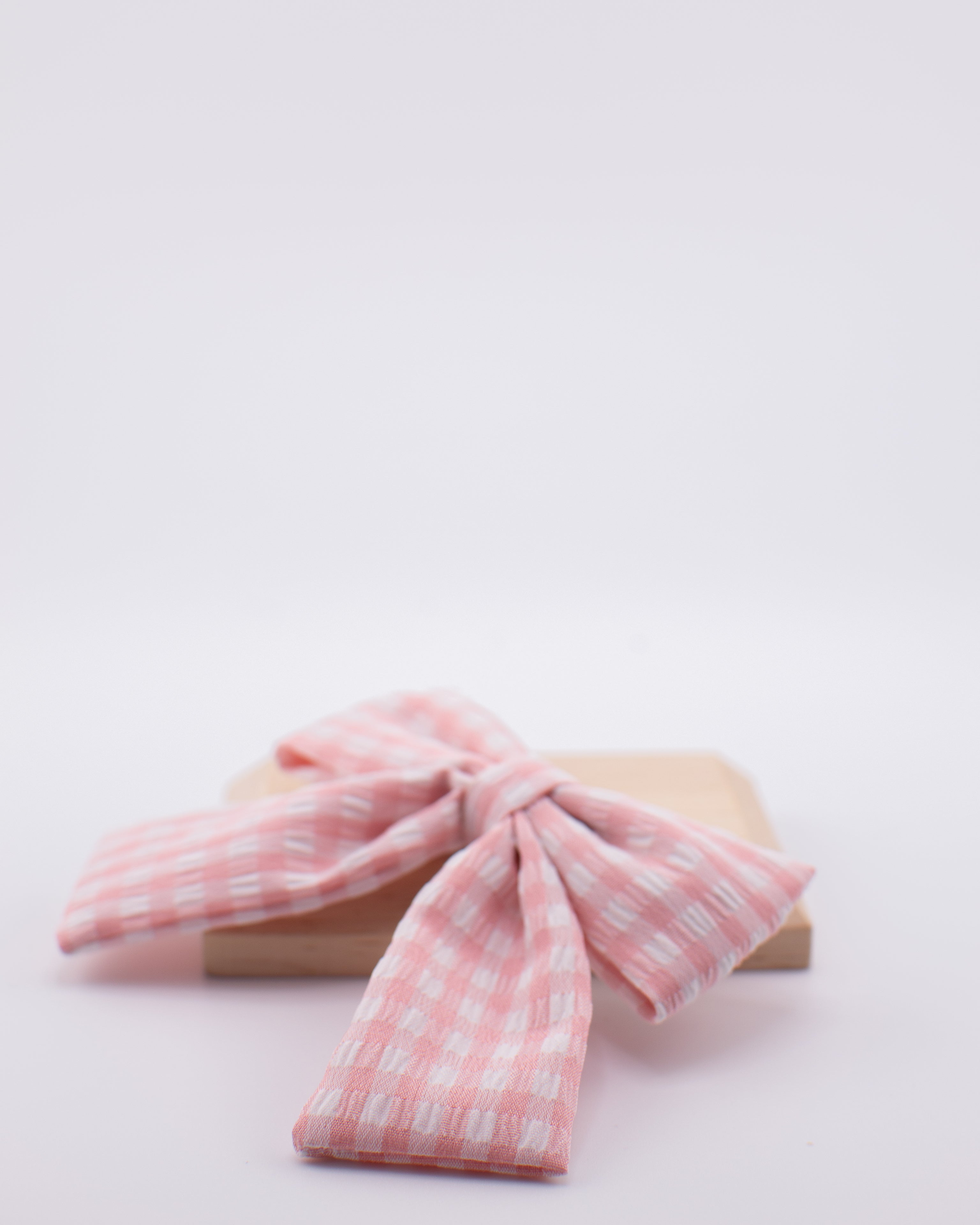 Mini Candy Plaid Pink Hair Bow