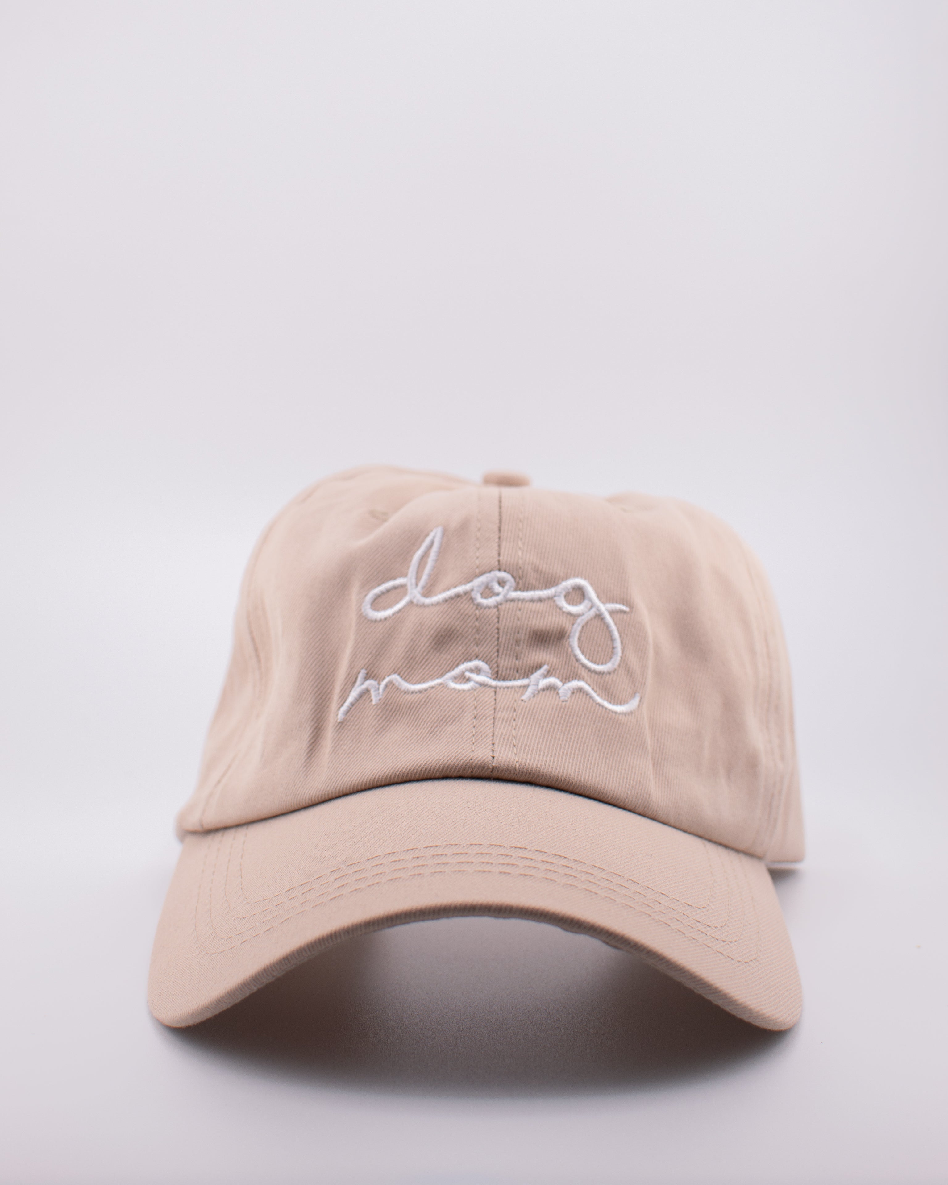 Dog Mom Baseball Cap- Beige