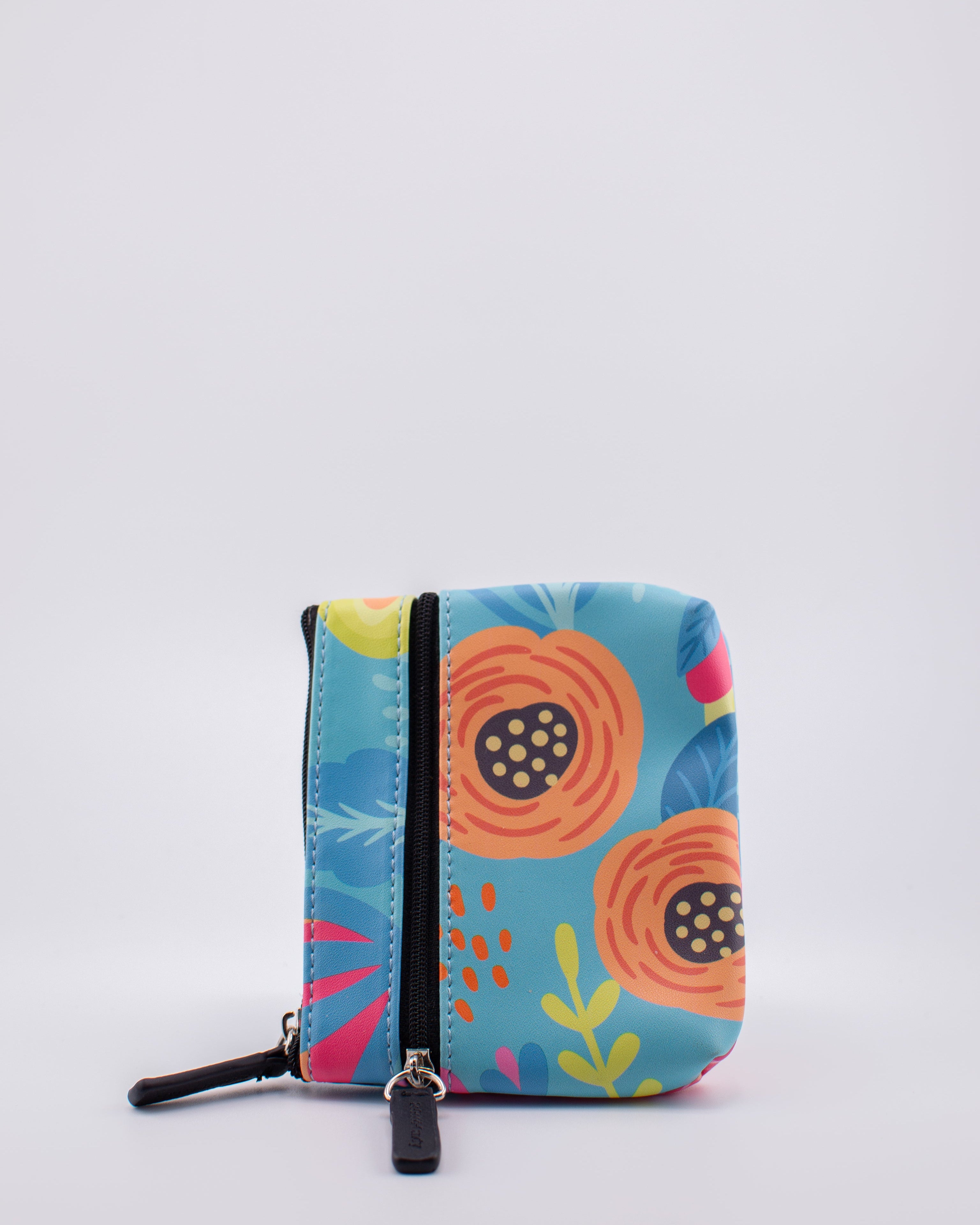 Blue Flower Print Coin Purse