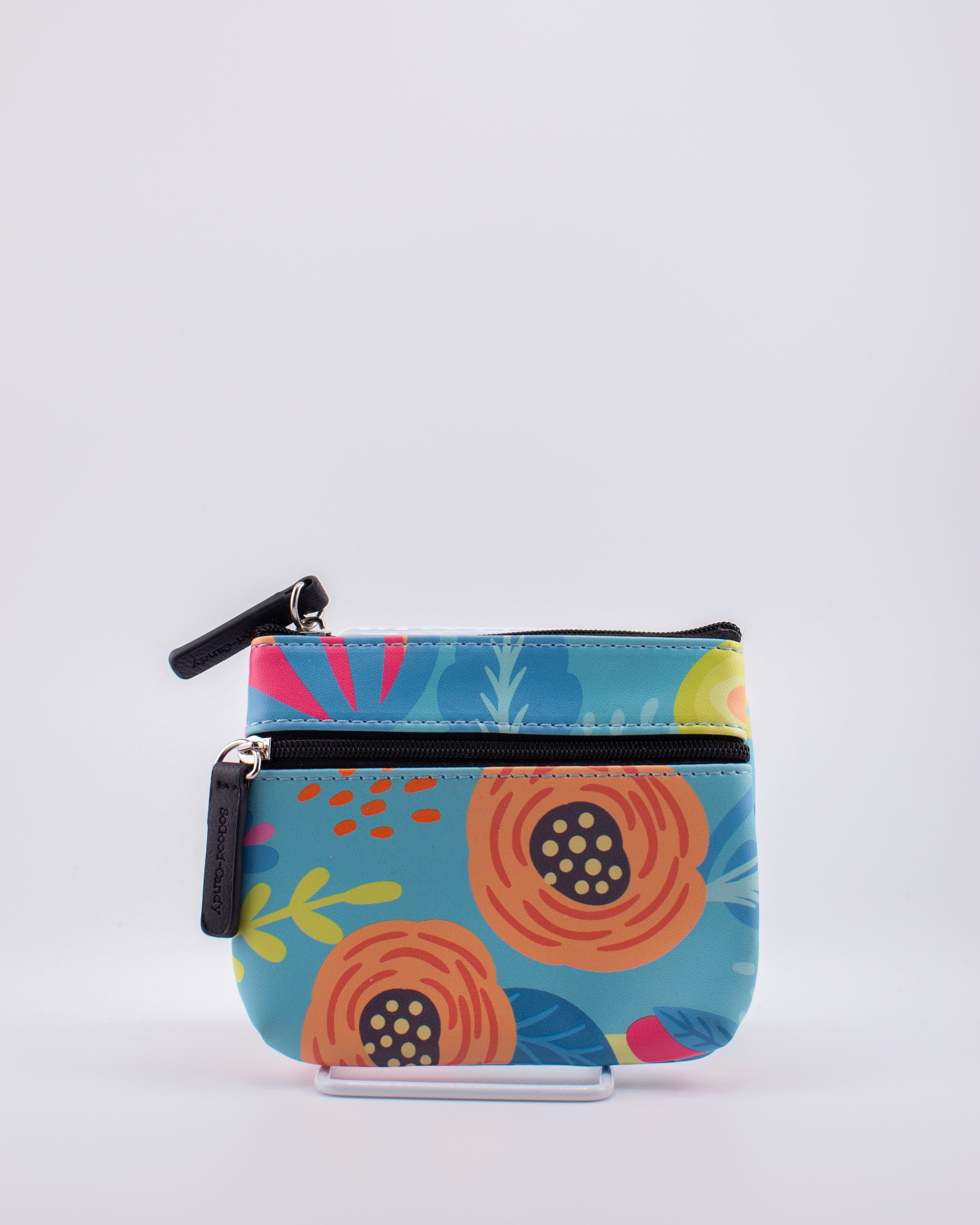 Blue Flower Print Coin Purse