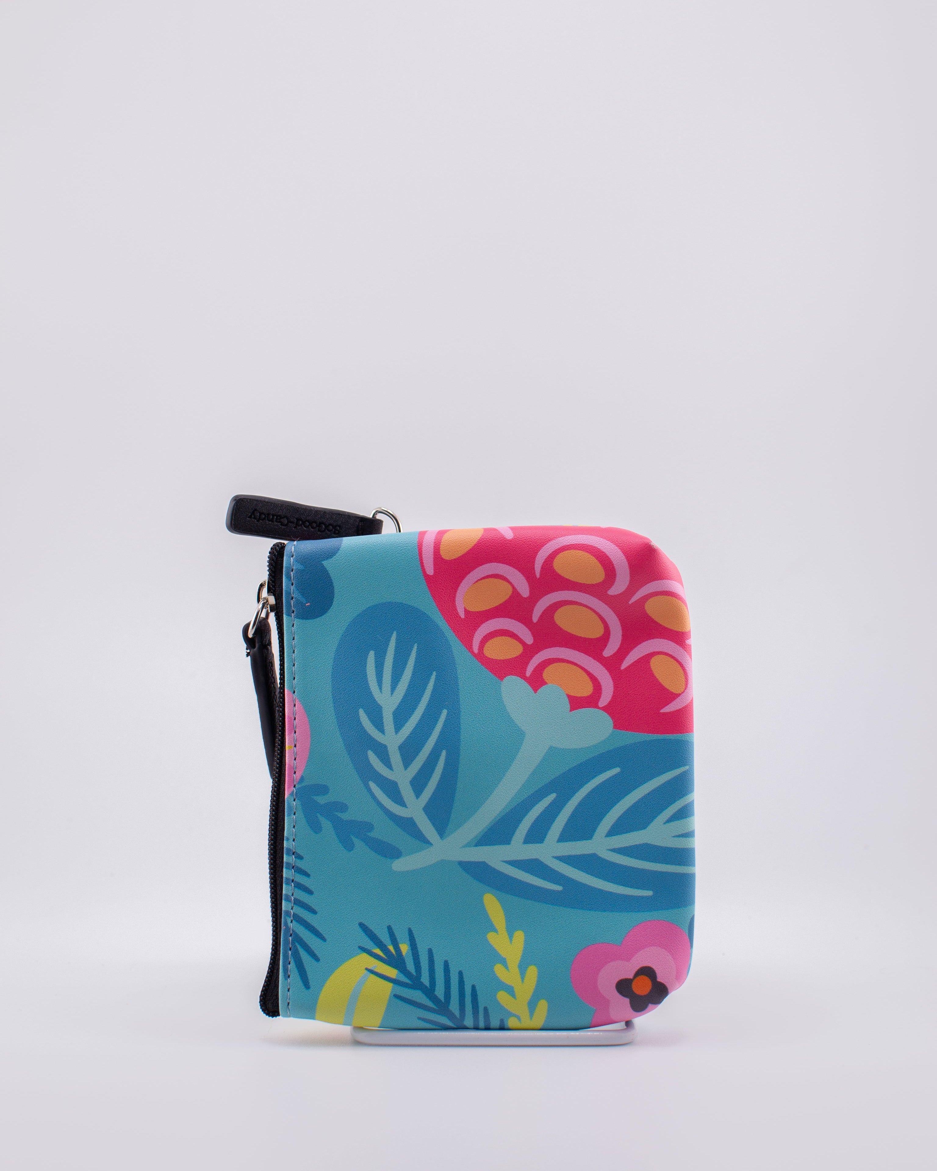 Blue Flower Print Coin Purse