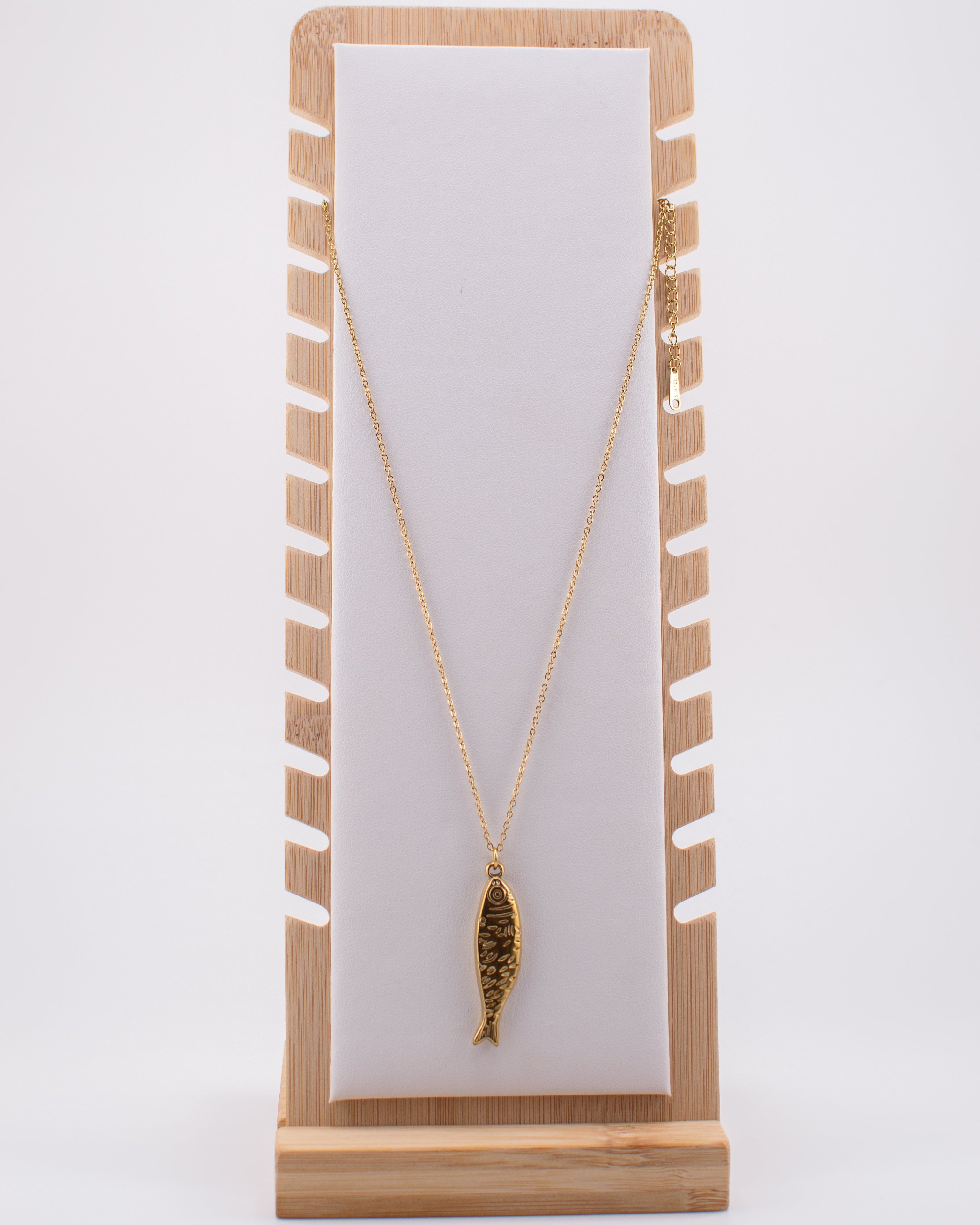 Gold-plated Stainless Steel Fish Necklace