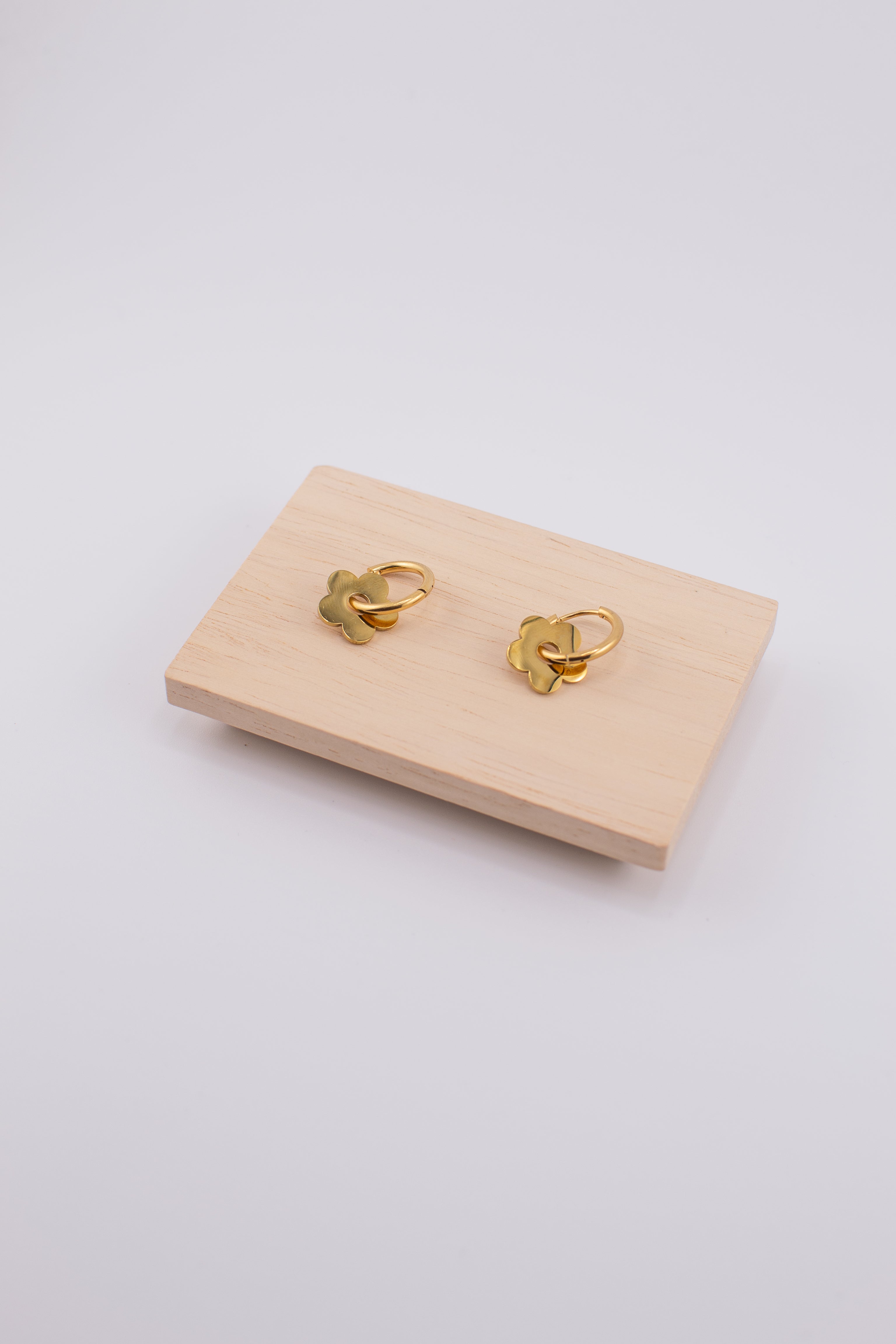Dahlia 18k Gold-plated Stainless Steel Earrings