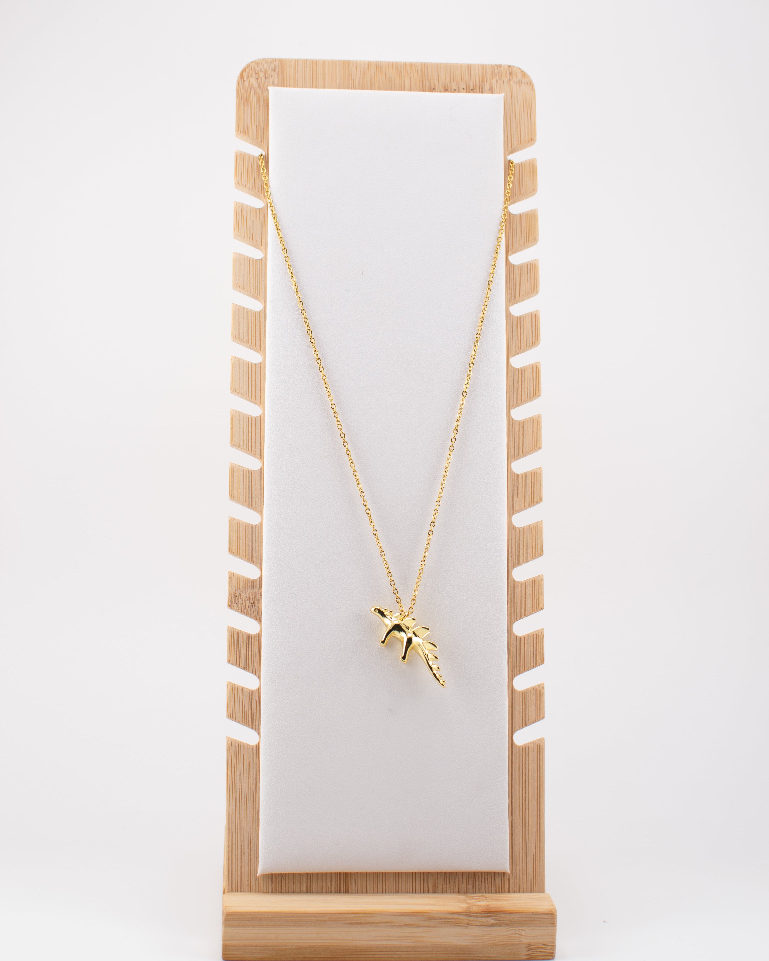 Stegosaurus dinosaur stainless steel pendant