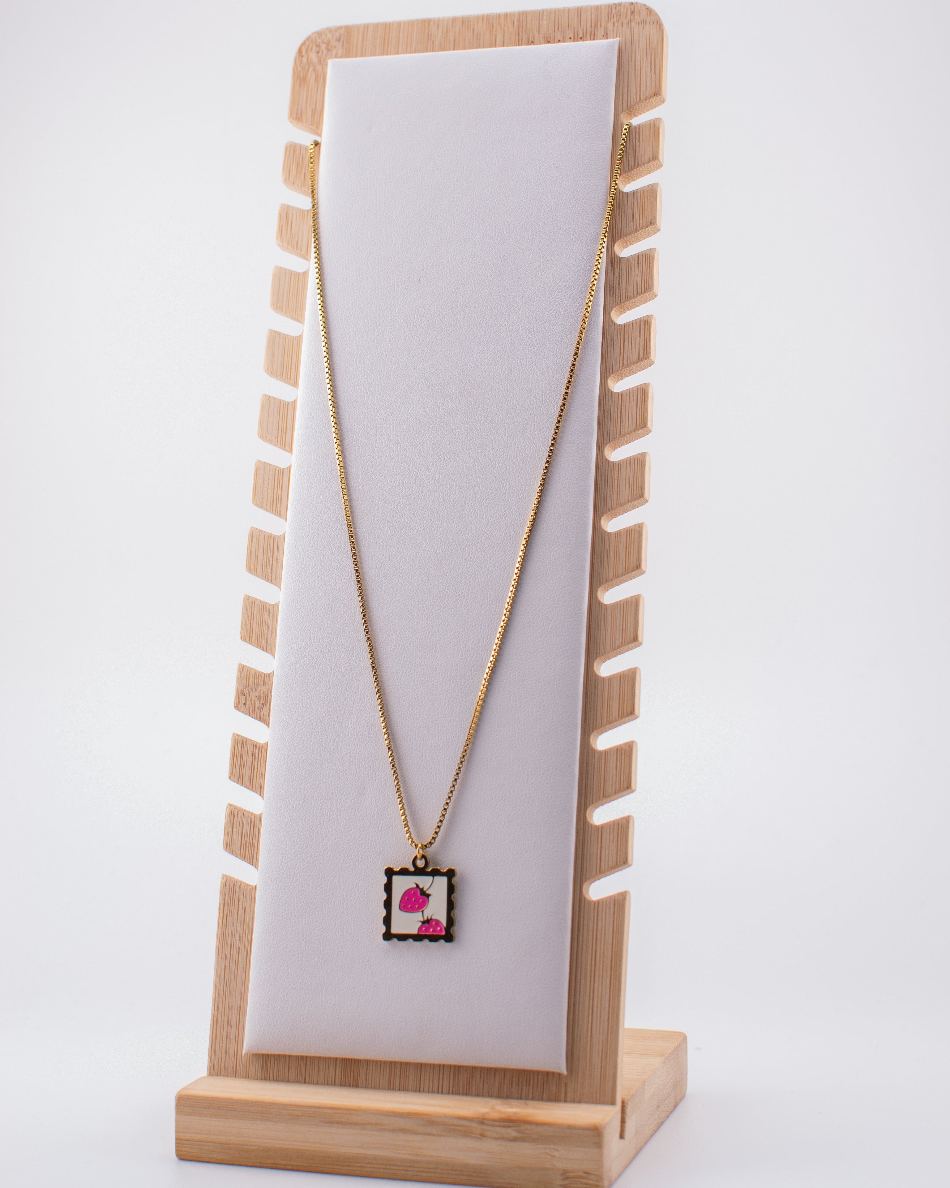 Strawberry Square Necklace